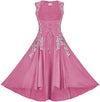 Tauriel Maxi Overdress Limited Edition Barbie Pink Silver Embroidery