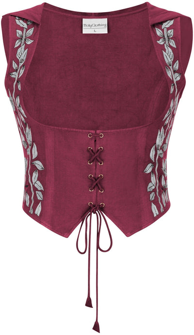 Tauriel Top Limited Edition Mulberry Blush Silver Embroidery