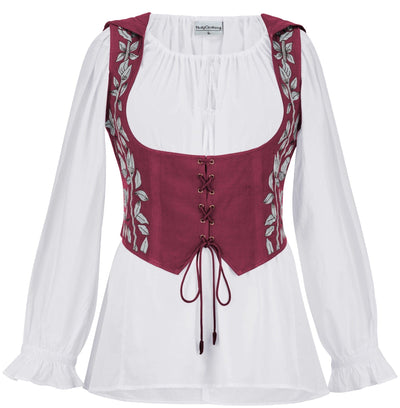 Tauriel Top Limited Edition Mulberry Blush Silver Embroidery