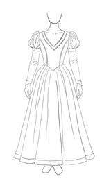 Catherine Maxi |  Royal V Neck Gown