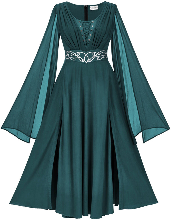 Wholesale Celtic Short Sleeve Sarong Dress with Elastic Bodice