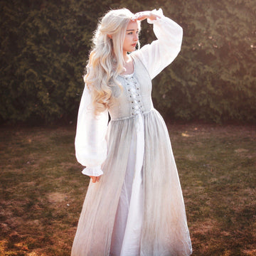 Renaissance Corset Dress for Women Calf Length Costume Dresses