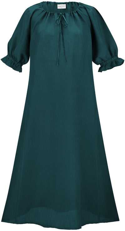 Brigid Maxi Chemise Linen Limited Edition Teal Peacock